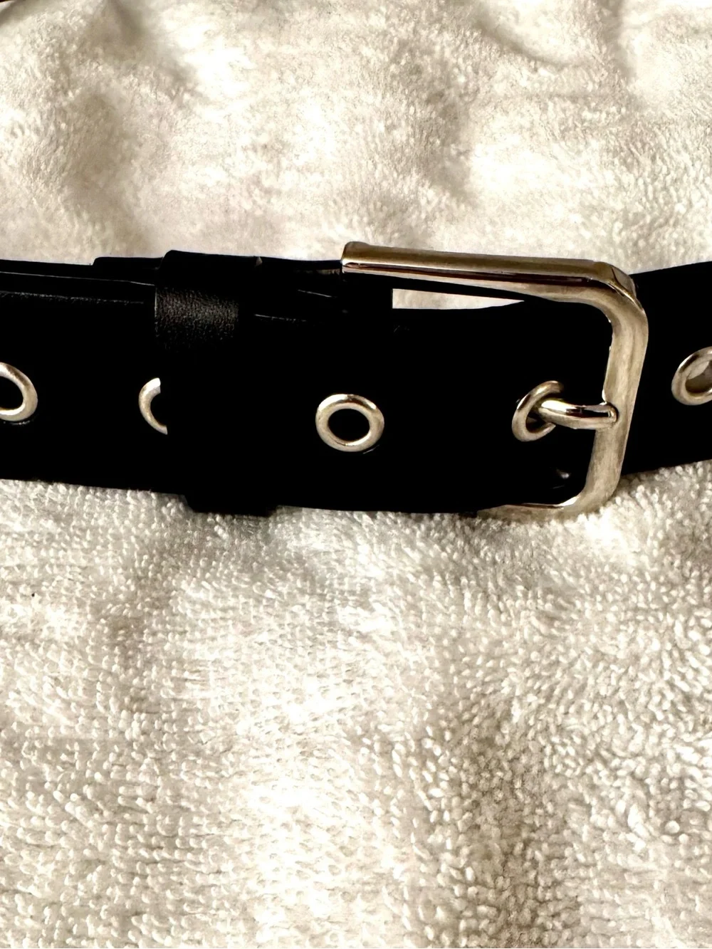 Black Grommet Detail Women’s Belt - Unbranded
